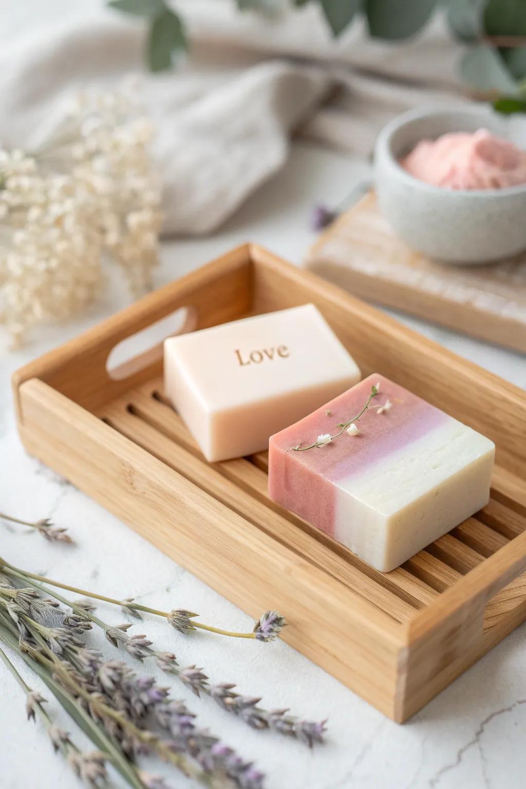 Unearth the concealed charm of love missives within each ablution through our bespoke Valentine soap.