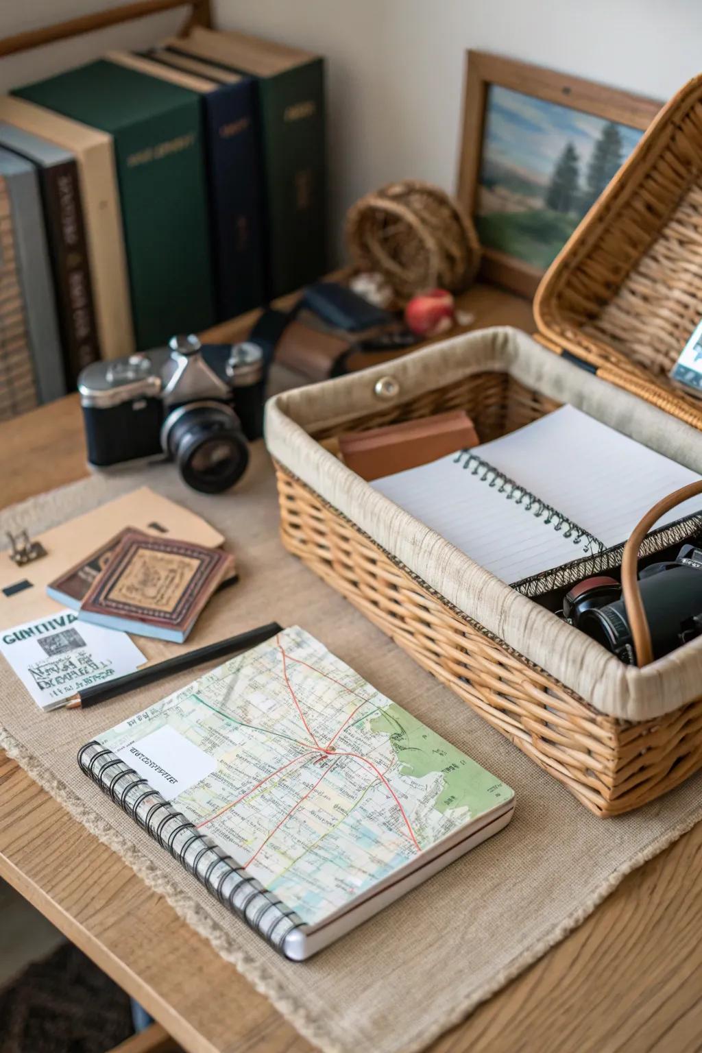 A basket that for the love of travel.