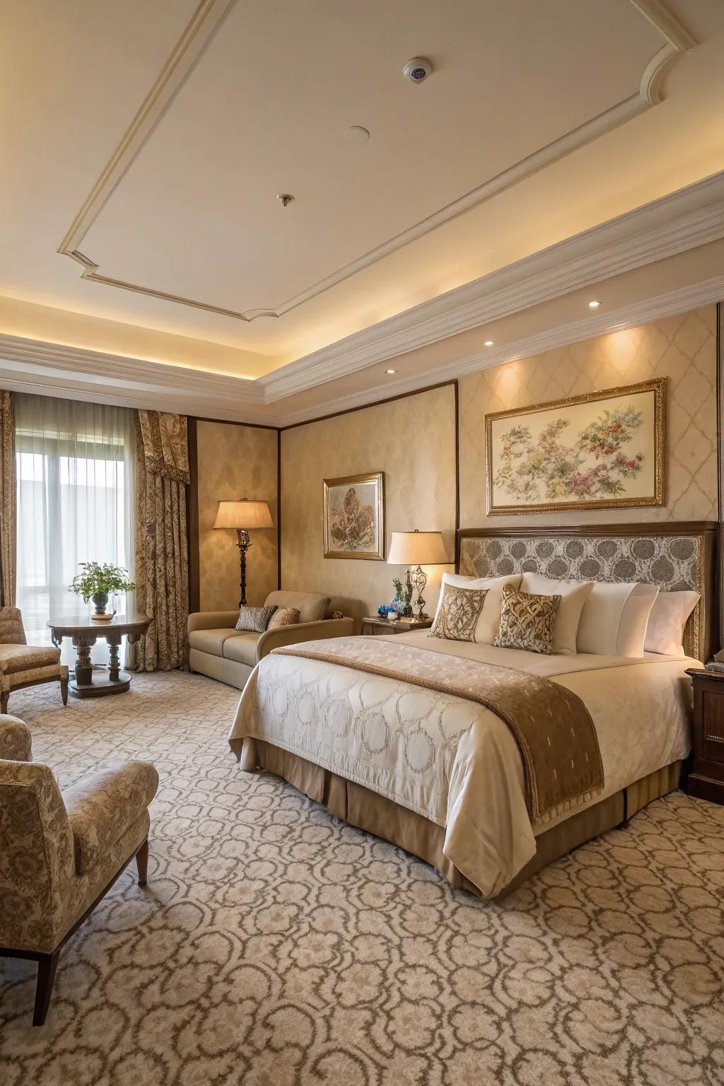Silk and velvet carpets offer a luxurious touch to any room.