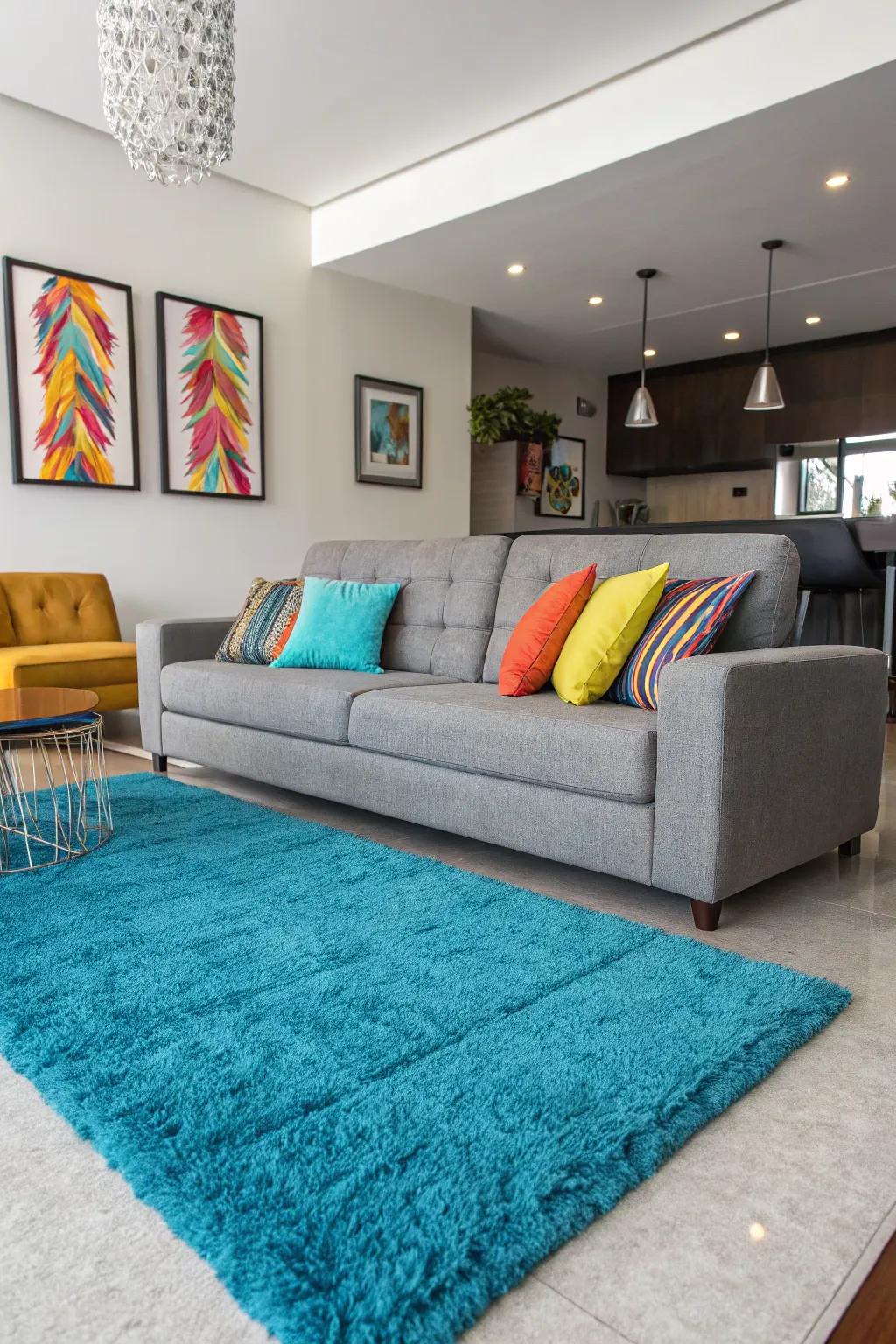 Royal blue rugs deliver a vibrant pop of color to your decor.