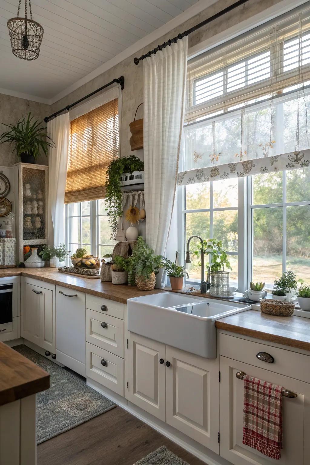 Uniting patterns can craft a distinctive and personalized pane treatment look.