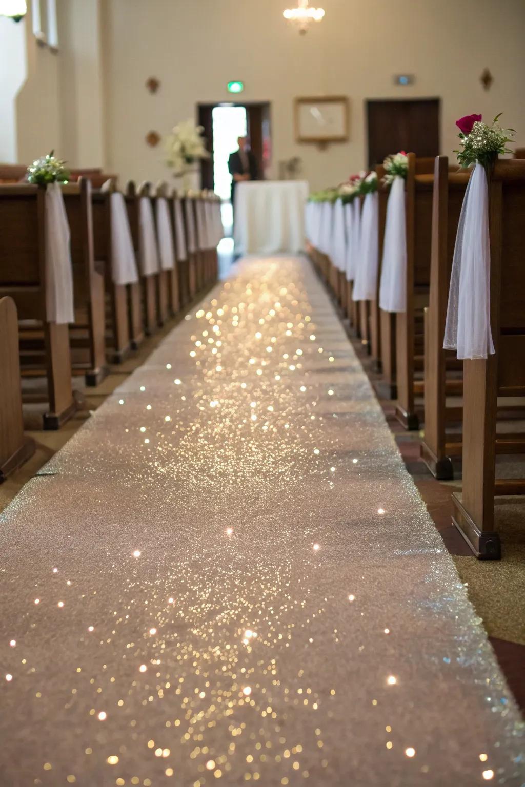 Sparkling pathways contribute a subtle element of enchantment to your event.
