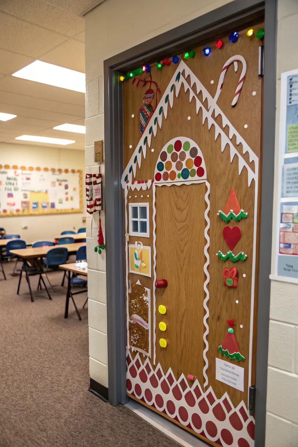 A delightful and festive sweetbread house portal.