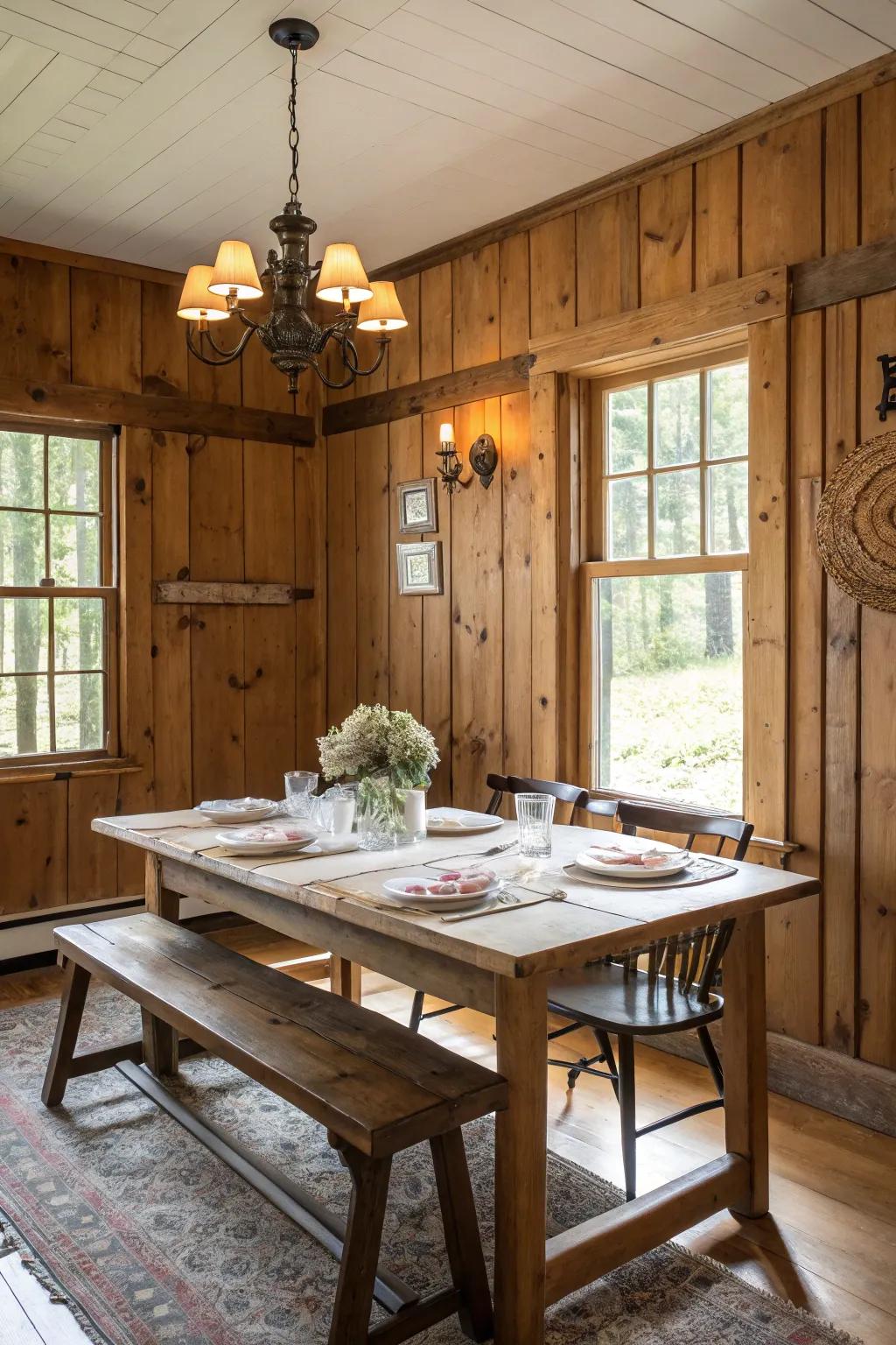 Rustic timber panels bring warmth and character to any space.