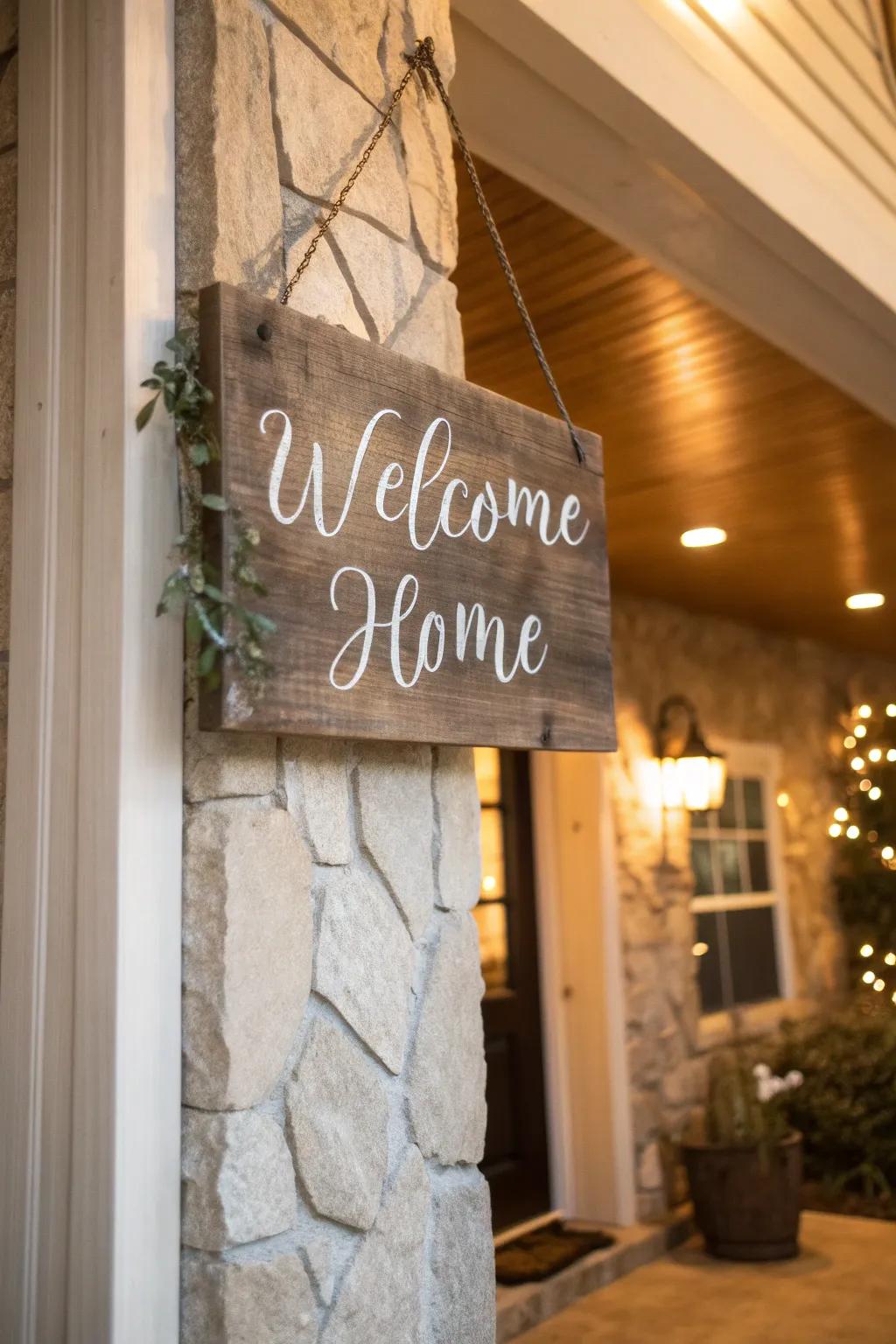A country-style display that warmly welcomes guests into your home.