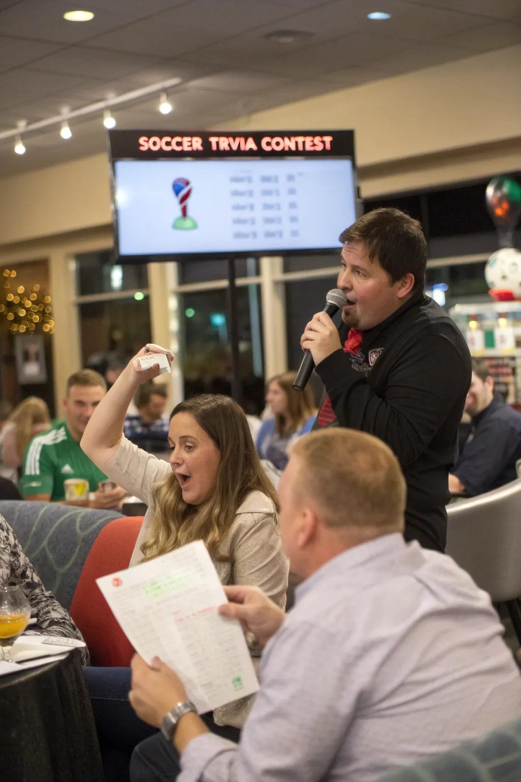 A trivia contest that tests guests' knowledge about athletics.
