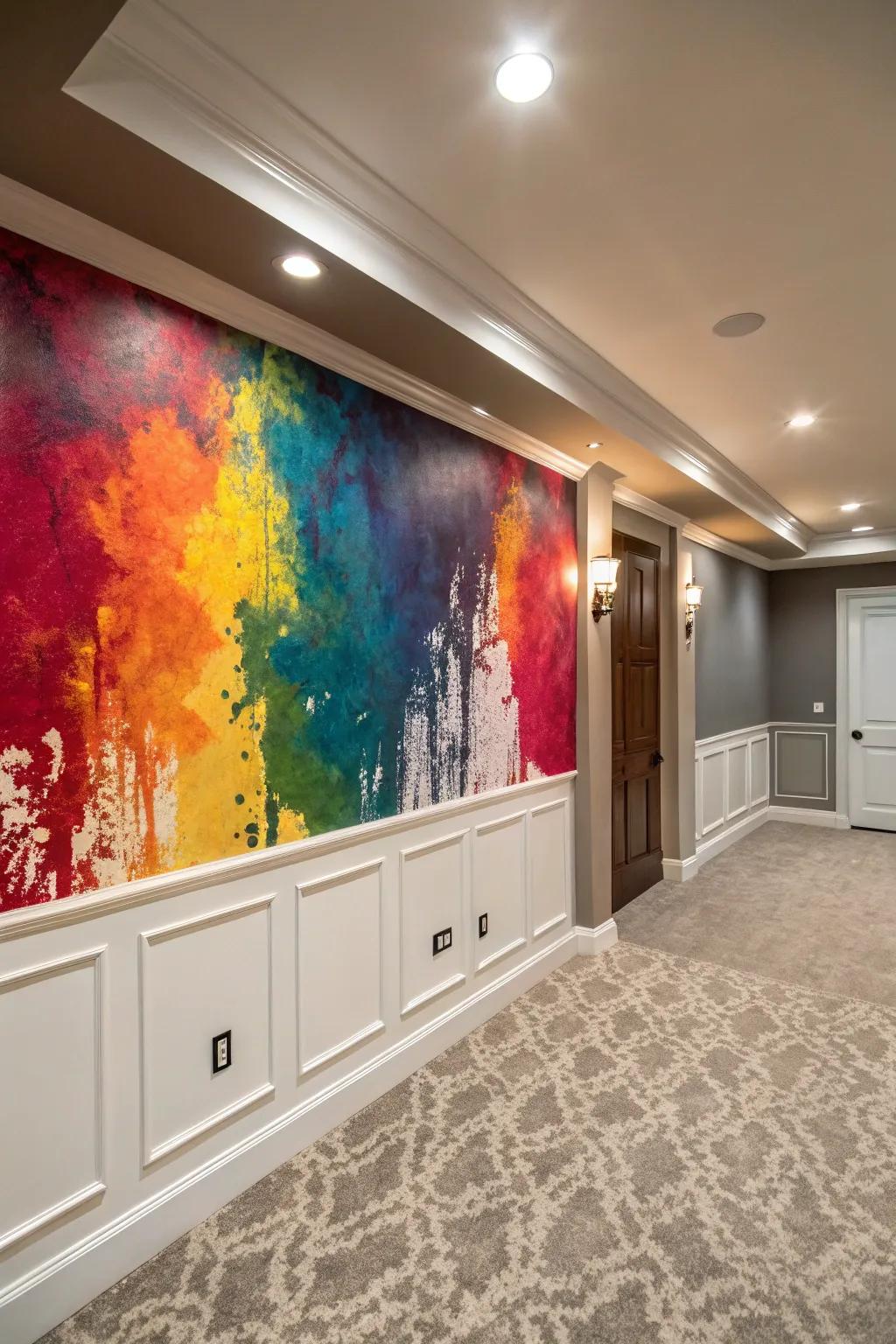 Accent dividers infuse coloration and fashion a striking center point.