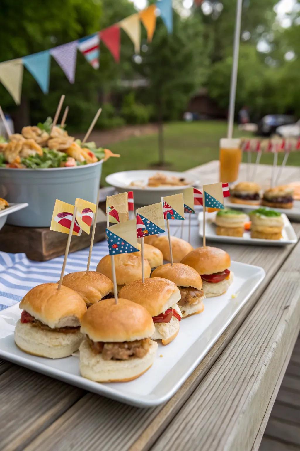 Tiny Banner Toothpicks add charm and a festive touch to your picnic foods.