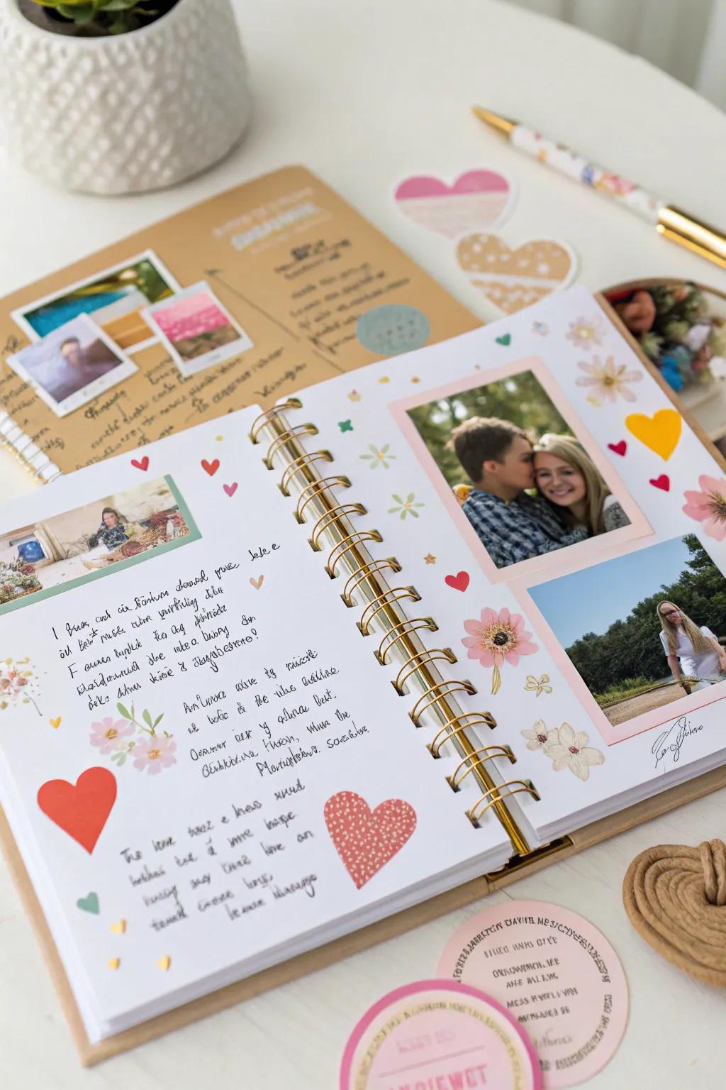 Capture cherished memories in a personalized memory book.