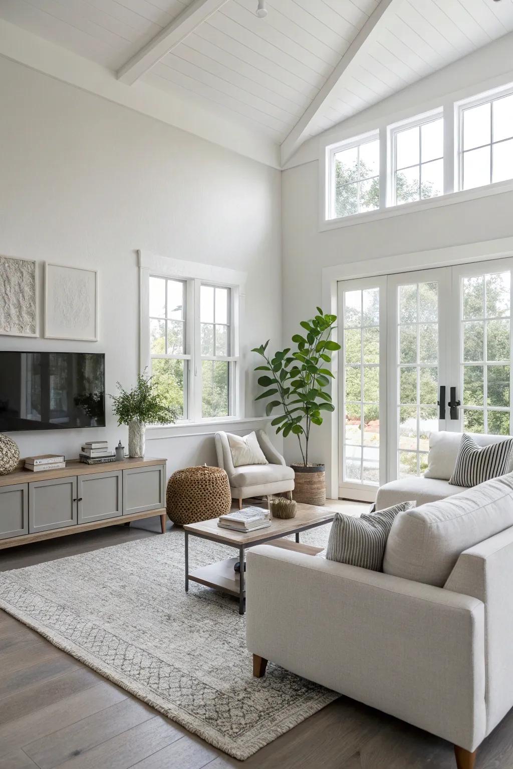 Keep it simple for a spacious feeling.