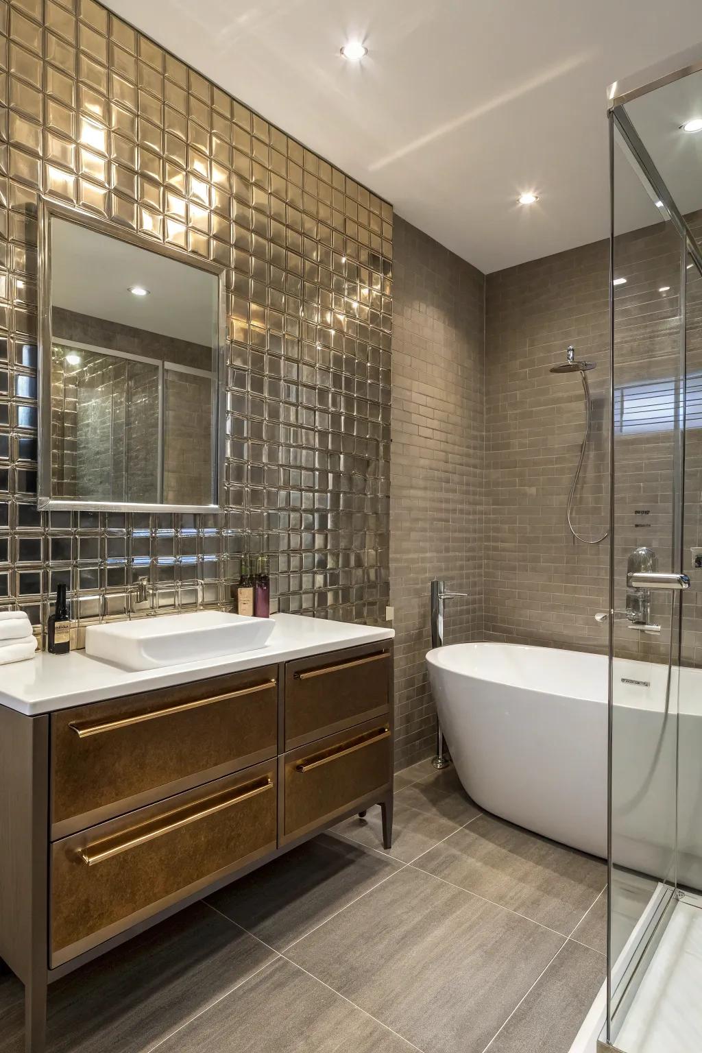 Metallic accents add a touch of luxury and glamour.