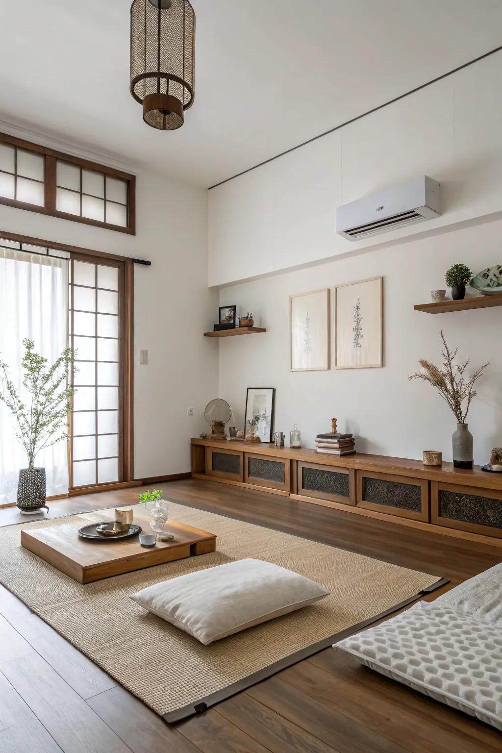 Minimalist layout accentuates simplicity and refinement.