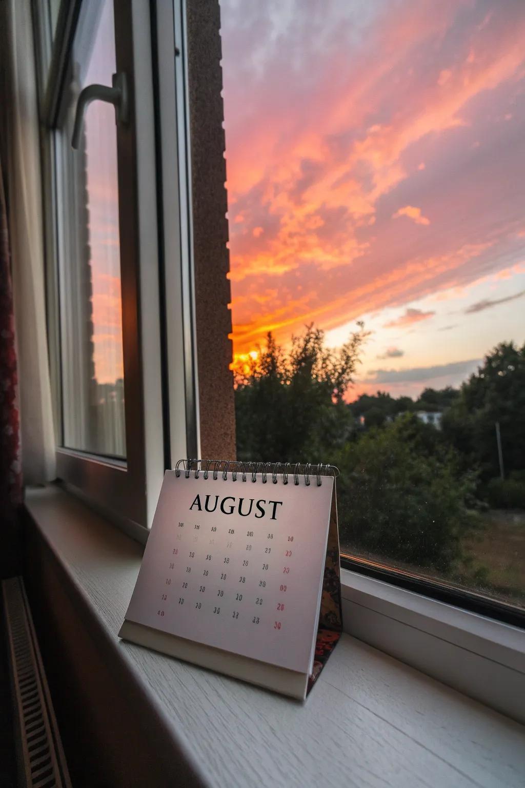 Capture the allure of August evenings through twilight tint blends.