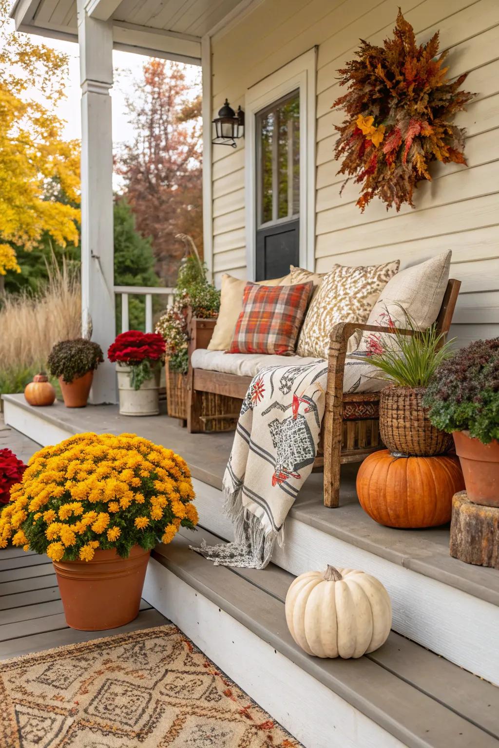 Refresh your porch through recurrent decor alterations.