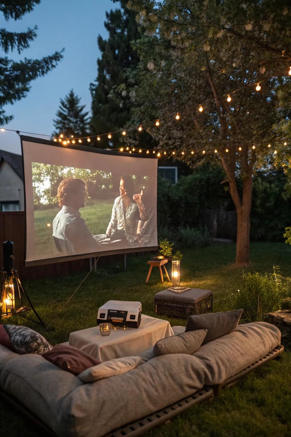 An outdoor visual presentation evening presents the quintessential intimate evening finale.