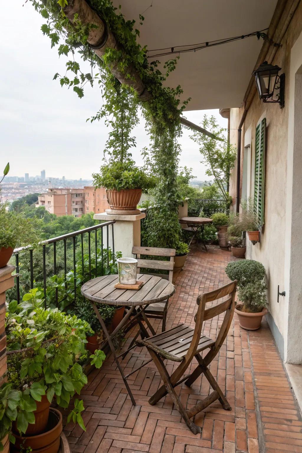 Brick pavers enhance with a country charm, invoking the warmth of a classic garden walkway.