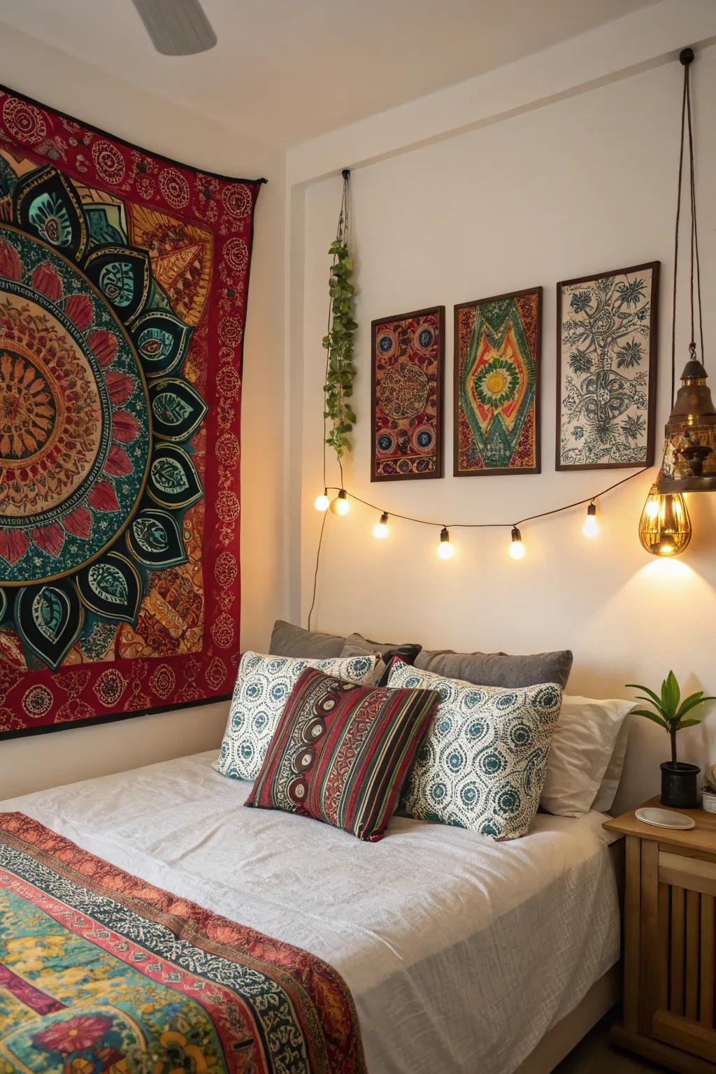Color-Splash textiles bring vibrant, artistic flair.