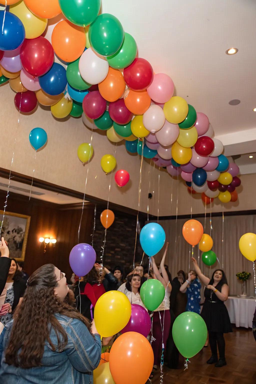 An exhilarating balloon release introduces exhilaration to any celebration.