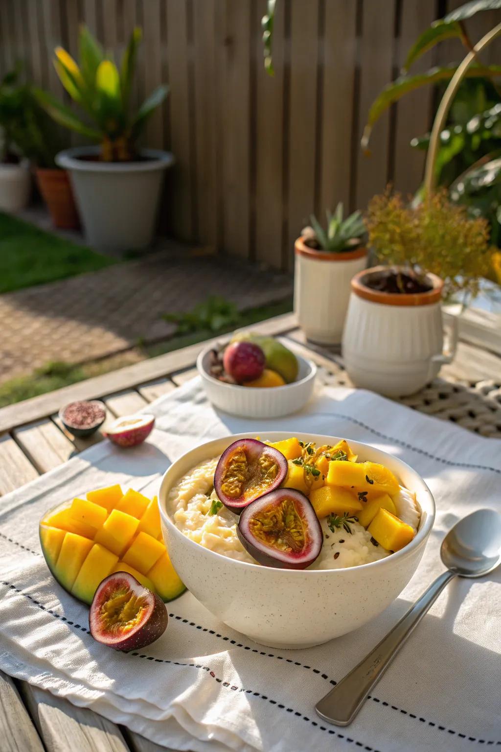 A tropical twist that brings a burst of fresh flavor.