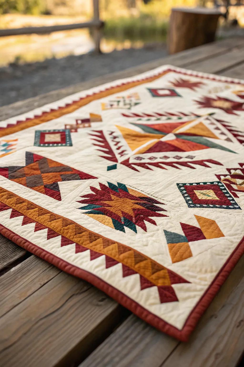 Southwestern-inspired barn quilt.