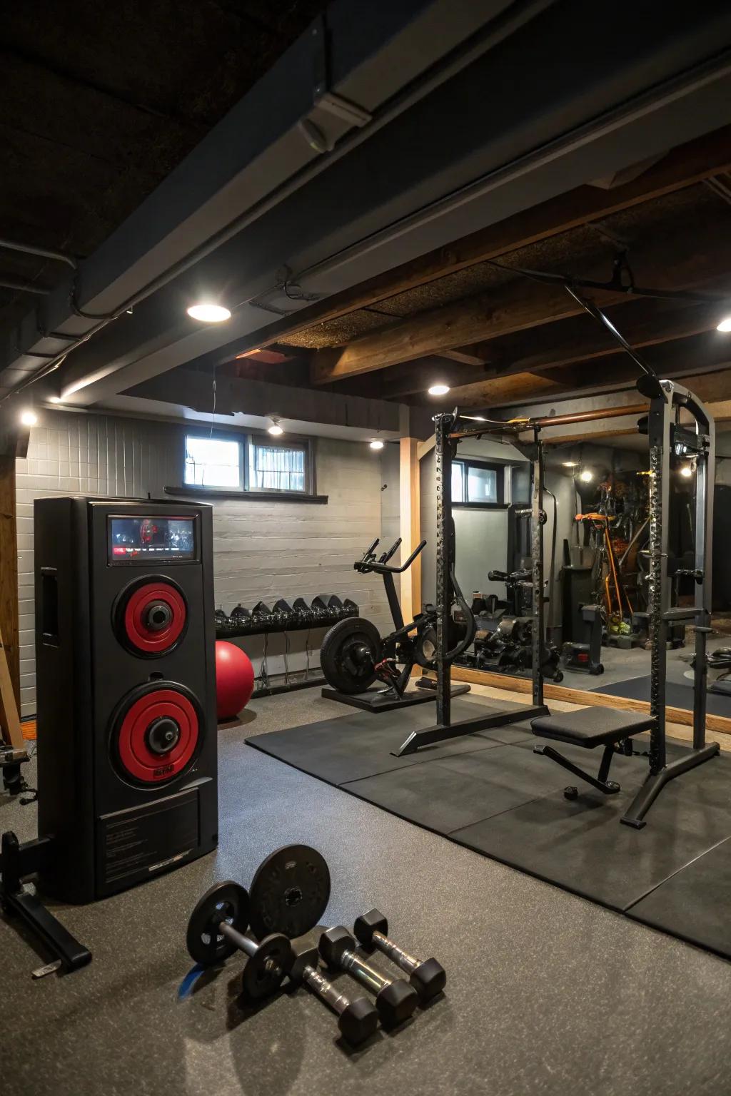 Ambient sound can elevate your workout ambiance.