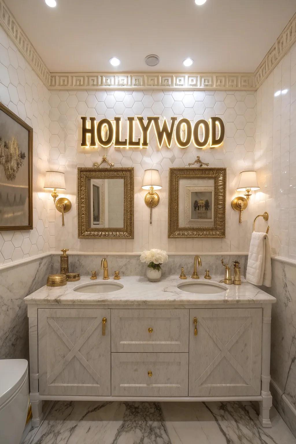 With luxurious graphics, inject some Hollywood glam.