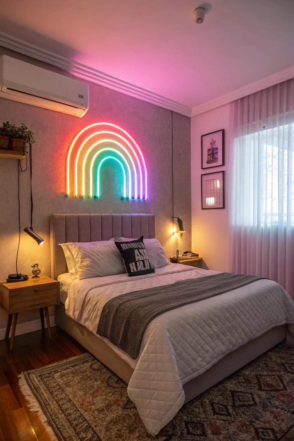 Radiant decor adds a playful pop of color to any bedroom.