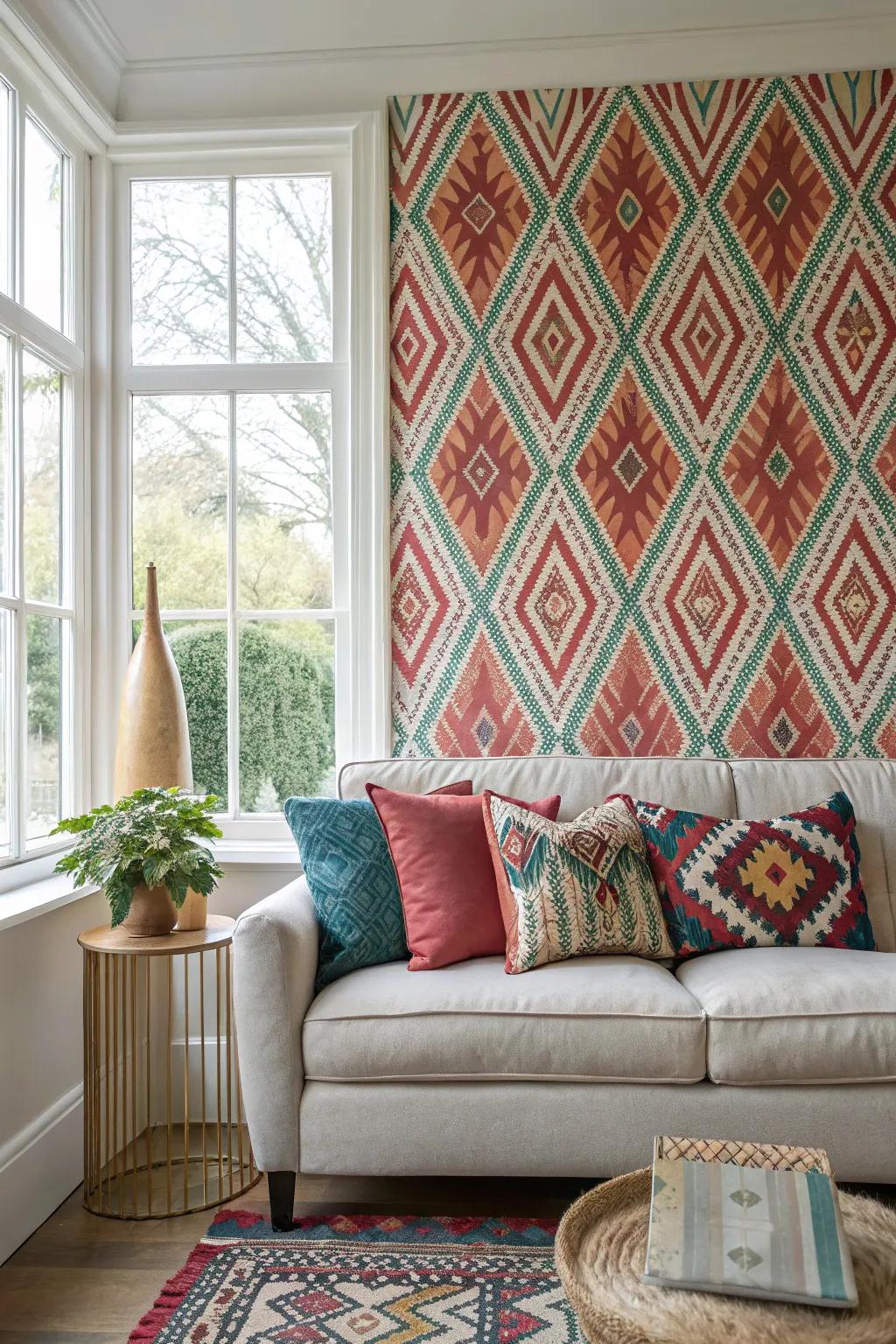 Wallpaper may dramatically influence the room’s ambiance.