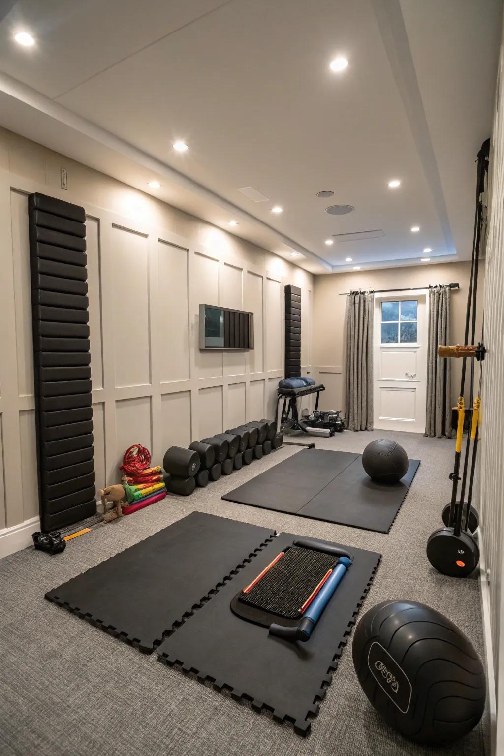 Sound dampening pads ensure a calm and peaceful workout environment.