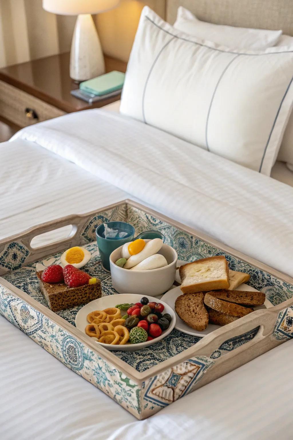 An original presentation platter makes any food display more stylish.