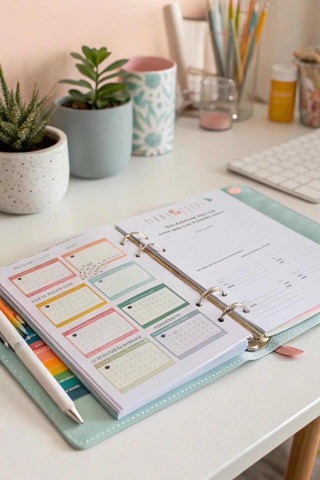 Self-care folder encouraging personal growth.