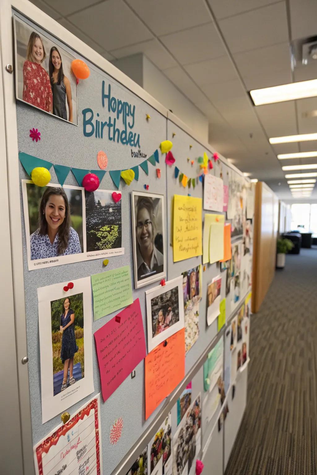 A memory wall invites sharing and personalization.