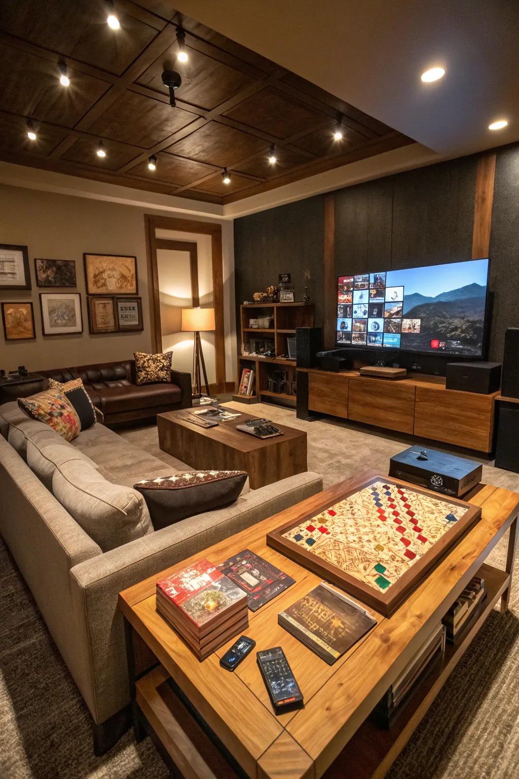 Smart technology enhances the functionality and modern feel of your game space.