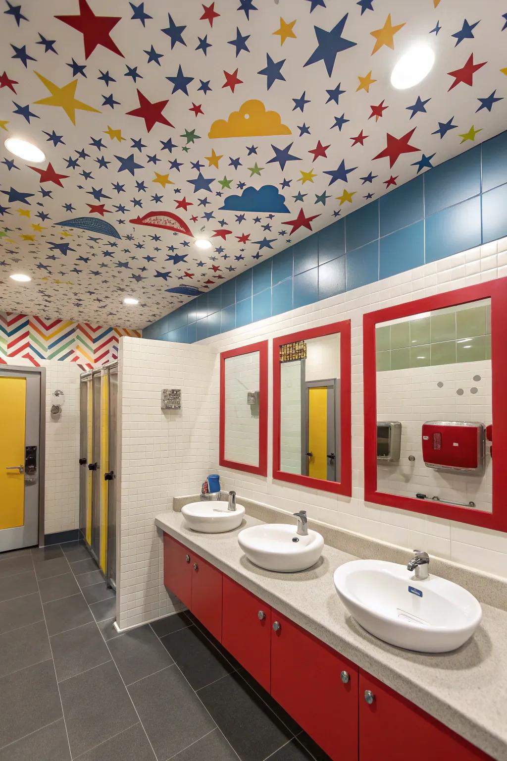 A playful dome design injects surprise into a boys' bathroom.
