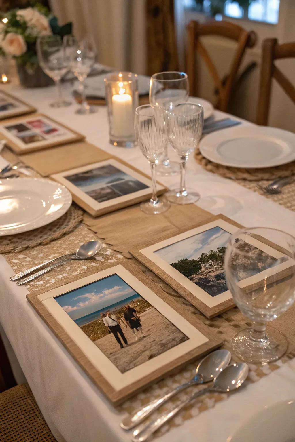 Image table liner adding charm to the meal experience.