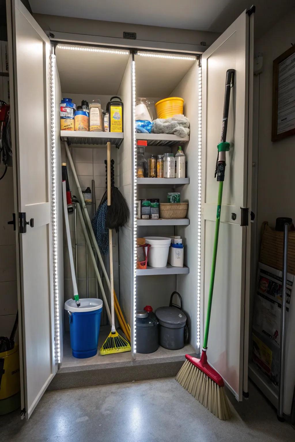 Light up your closet to find what you need easily, any time.