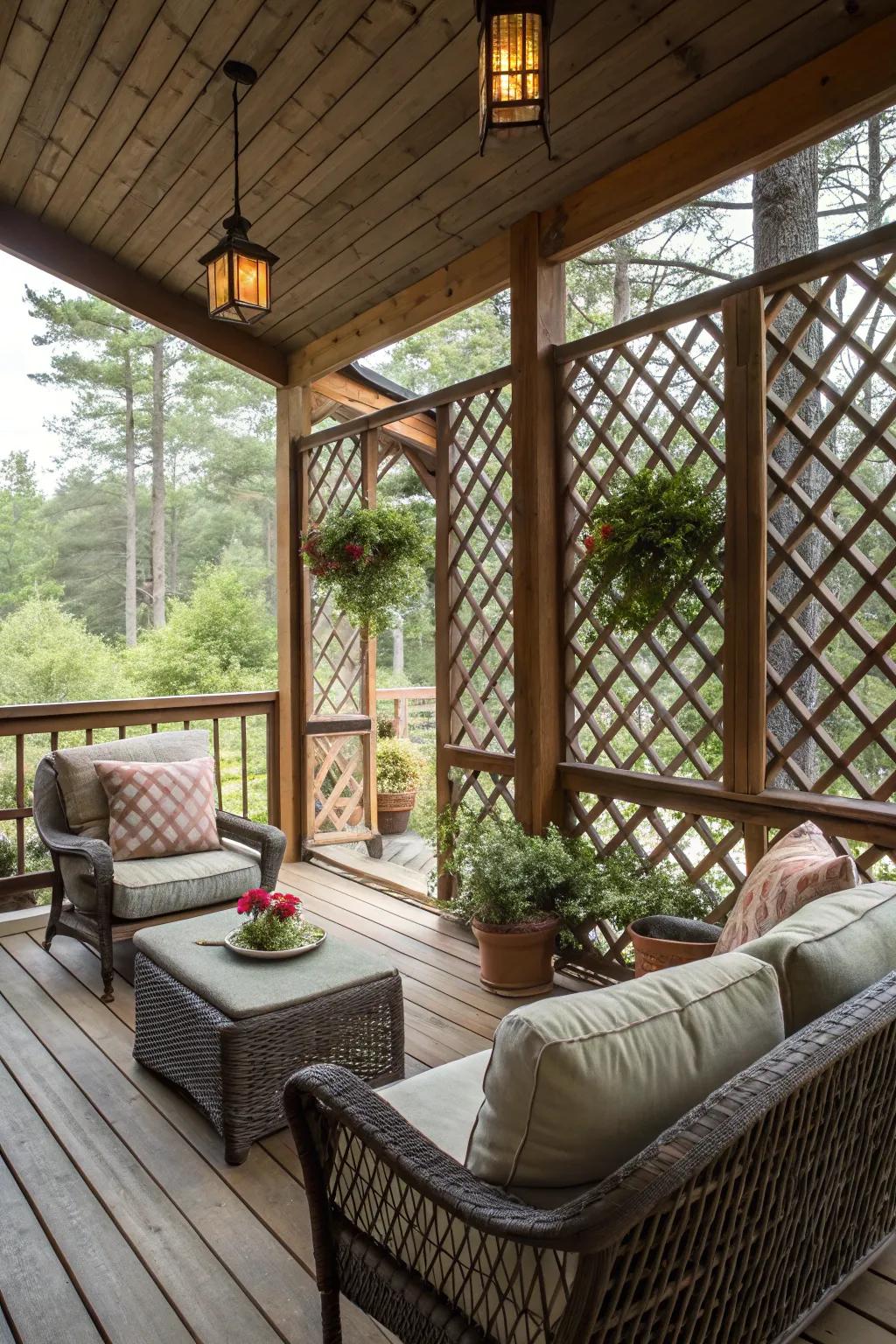 Screened porches offer bug-free outdoor enjoyment.