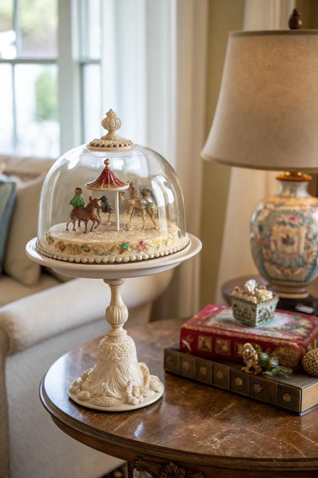 Emphasize your creative pieces using a stylish and protective display.