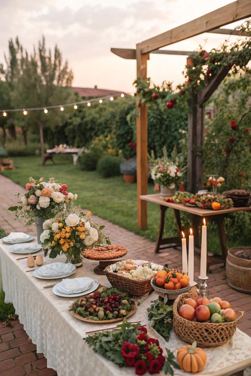 A seasonal menu featuring local produce delights guests.