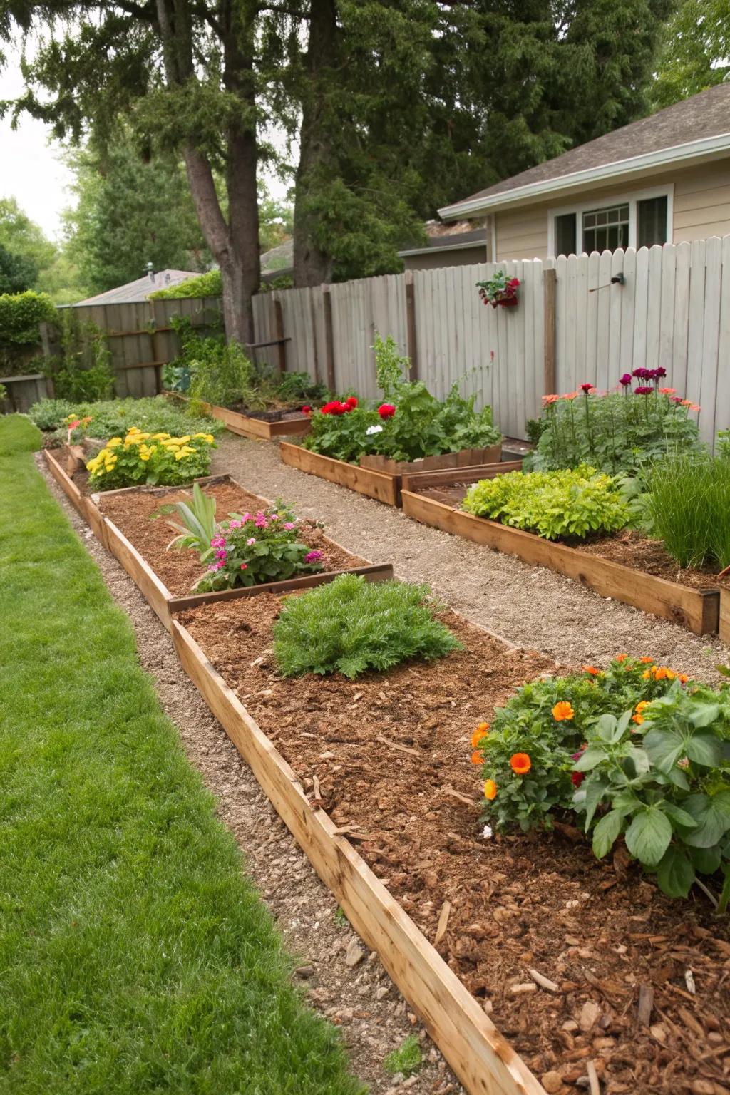 Mulch and edging impart a refined look to your garden.