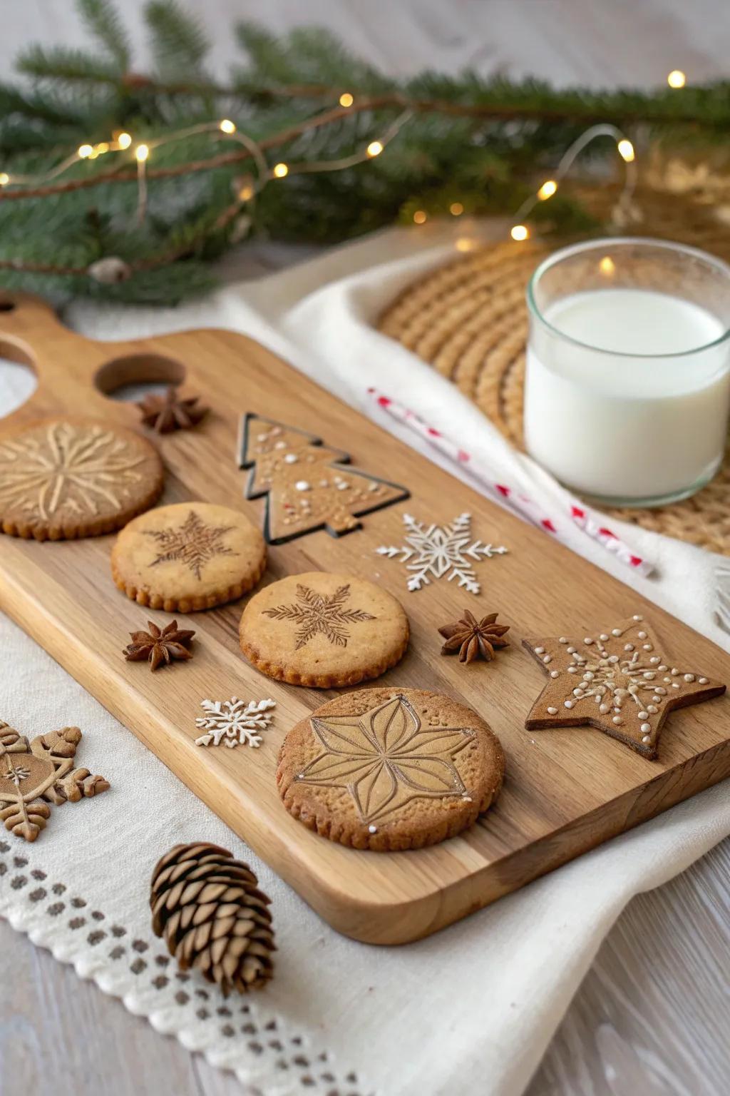 Craft a magical moment for Santa with this beautifully designed cookie board. 🎄✨