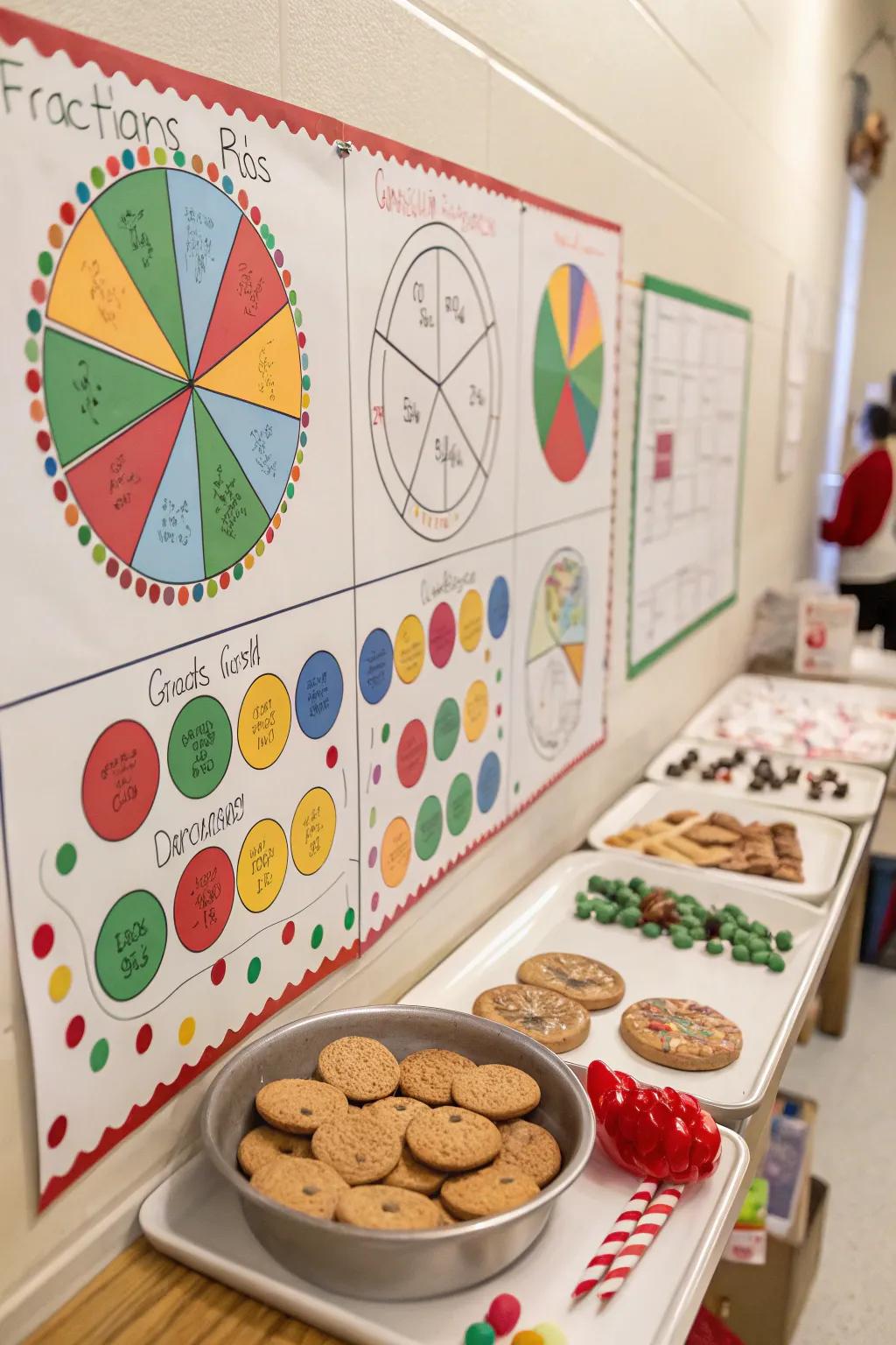 Fractions become festive using holiday-centered visuals.