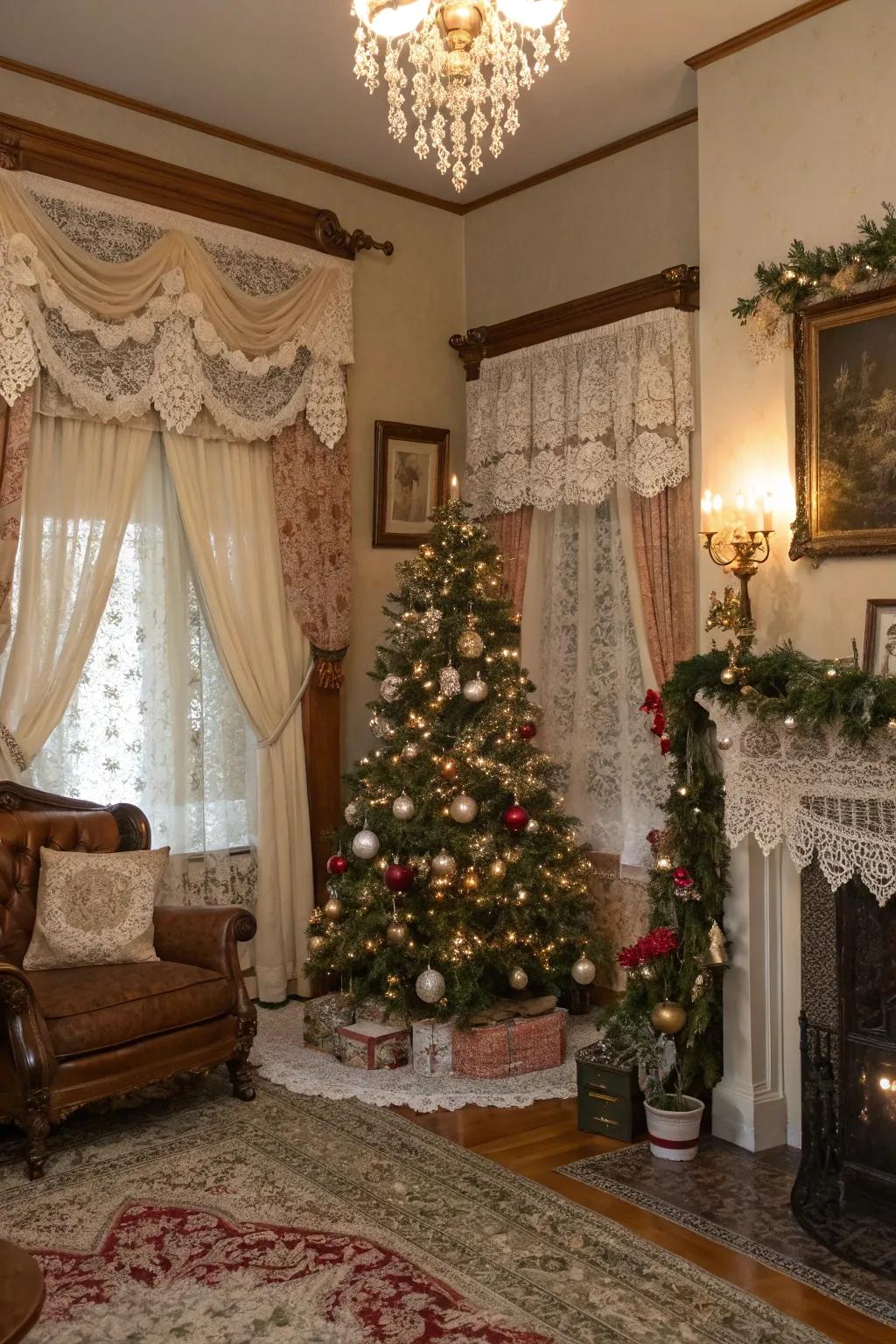 Royal epoch filled with refined holiday decorations.