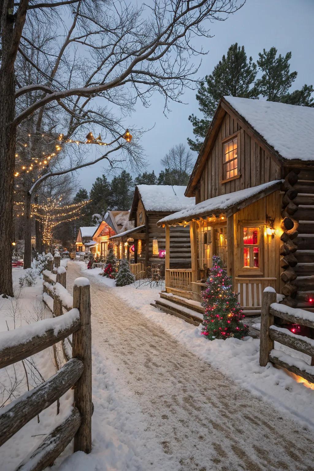 Bucolic components impart a snug, nostalgic sentiment.