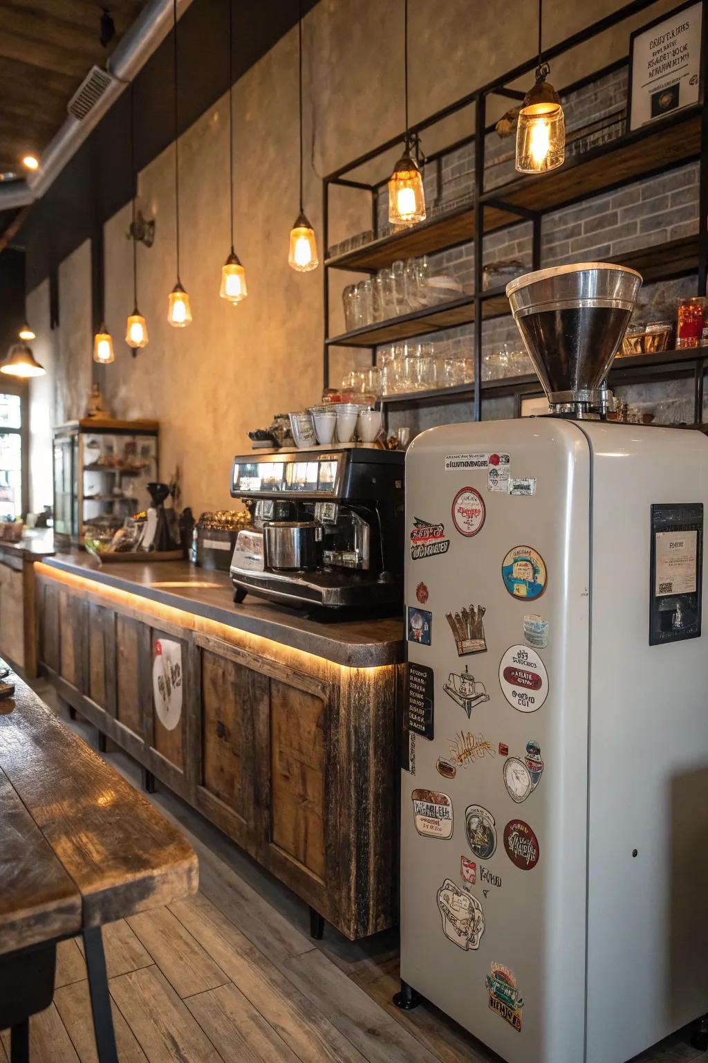 Nostalgic vibes bring nostalgia to this coffee station.