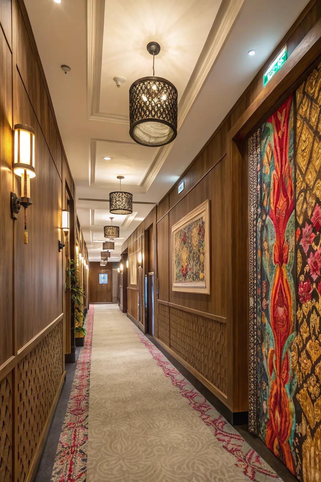 Textures add depth and intrigue to your corridor walls.