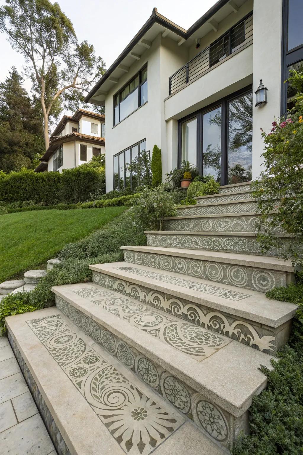 Artistic patterns make your steps a masterpiece.