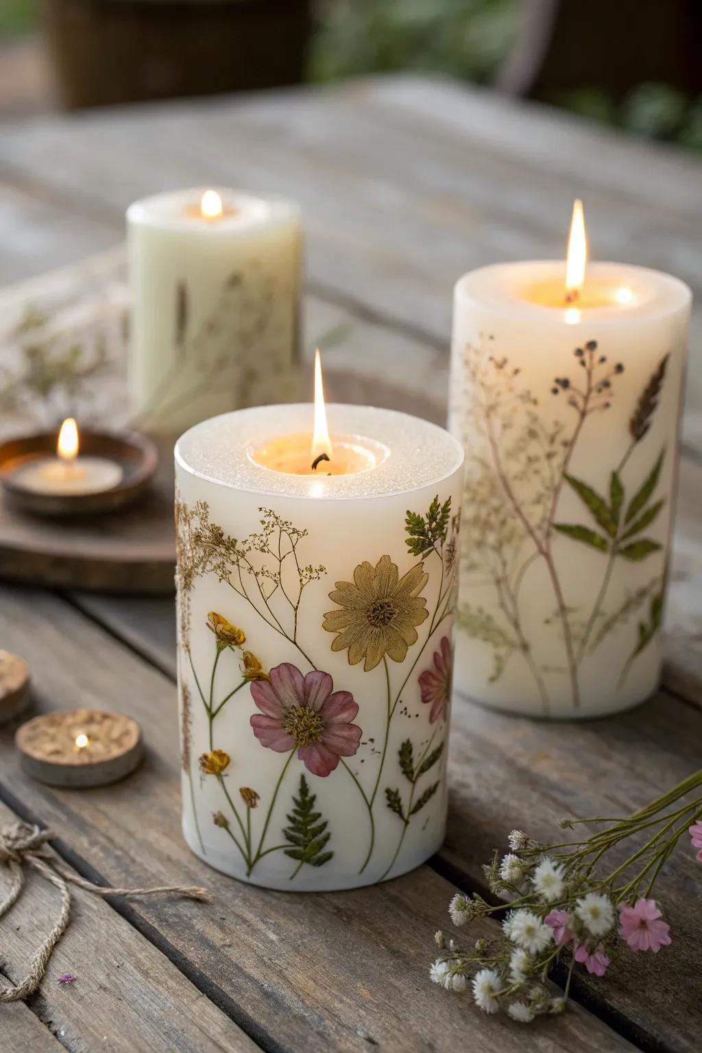 Bloom locked wax encapsulates the allure of nature.