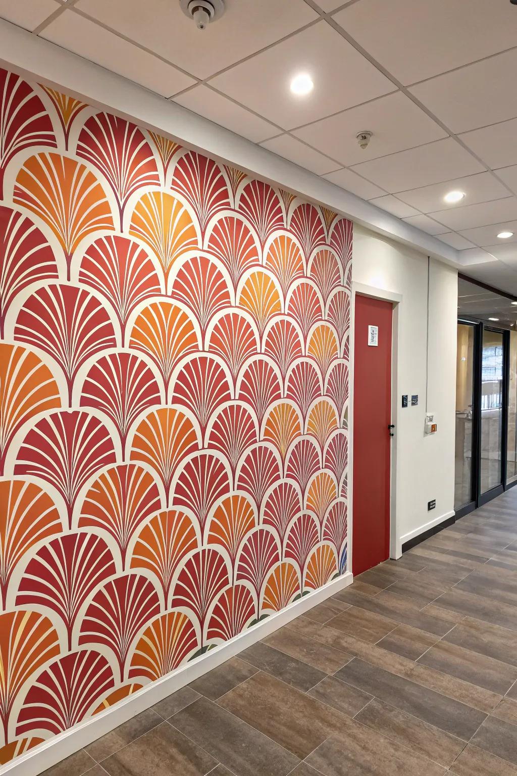 Temporary wallpaper offers a quick decor change.