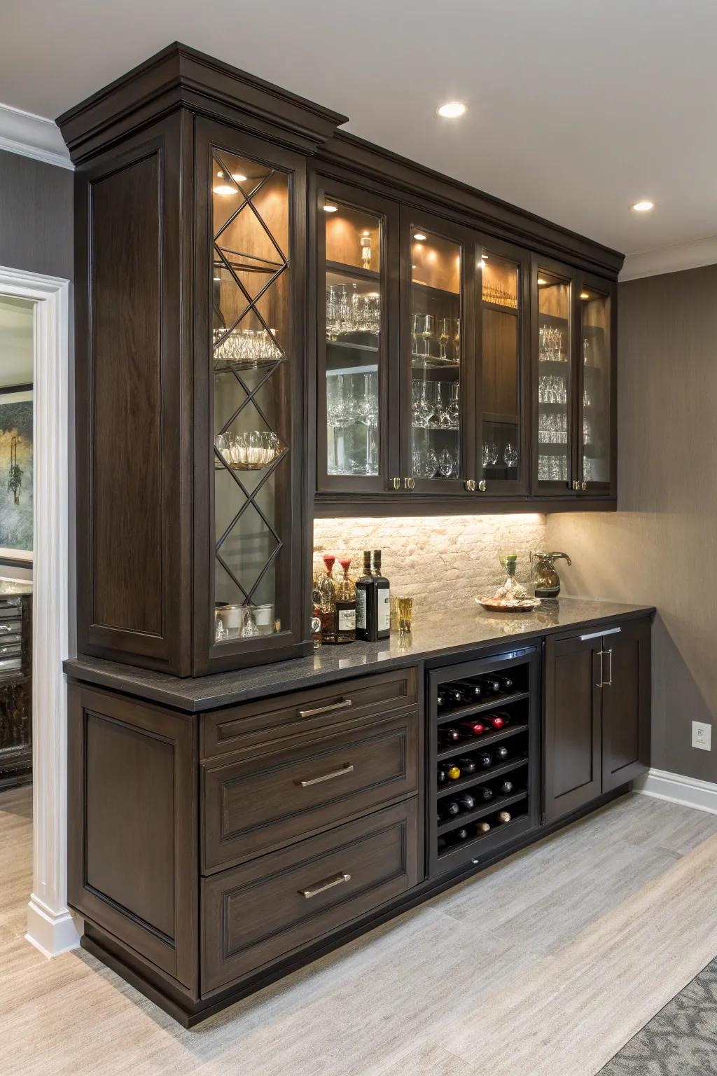Intelligent storage solutions maintain your bar's organization.